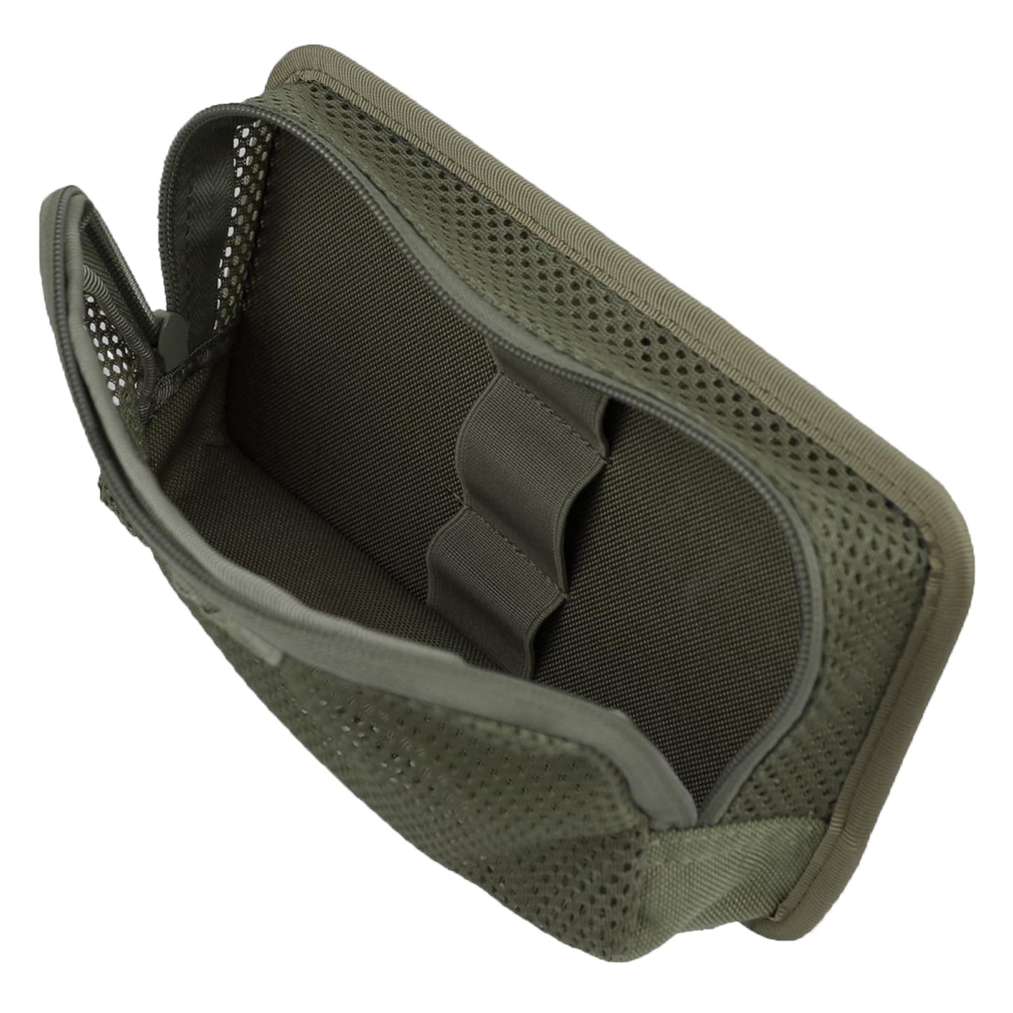 LIVANS Tactical Mesh Zipper Pouch, Modular Insert Panel Organizer EDC Utility Storage Pocket with Hook-N-Loop Fasteners for Backpack Bag Accessories