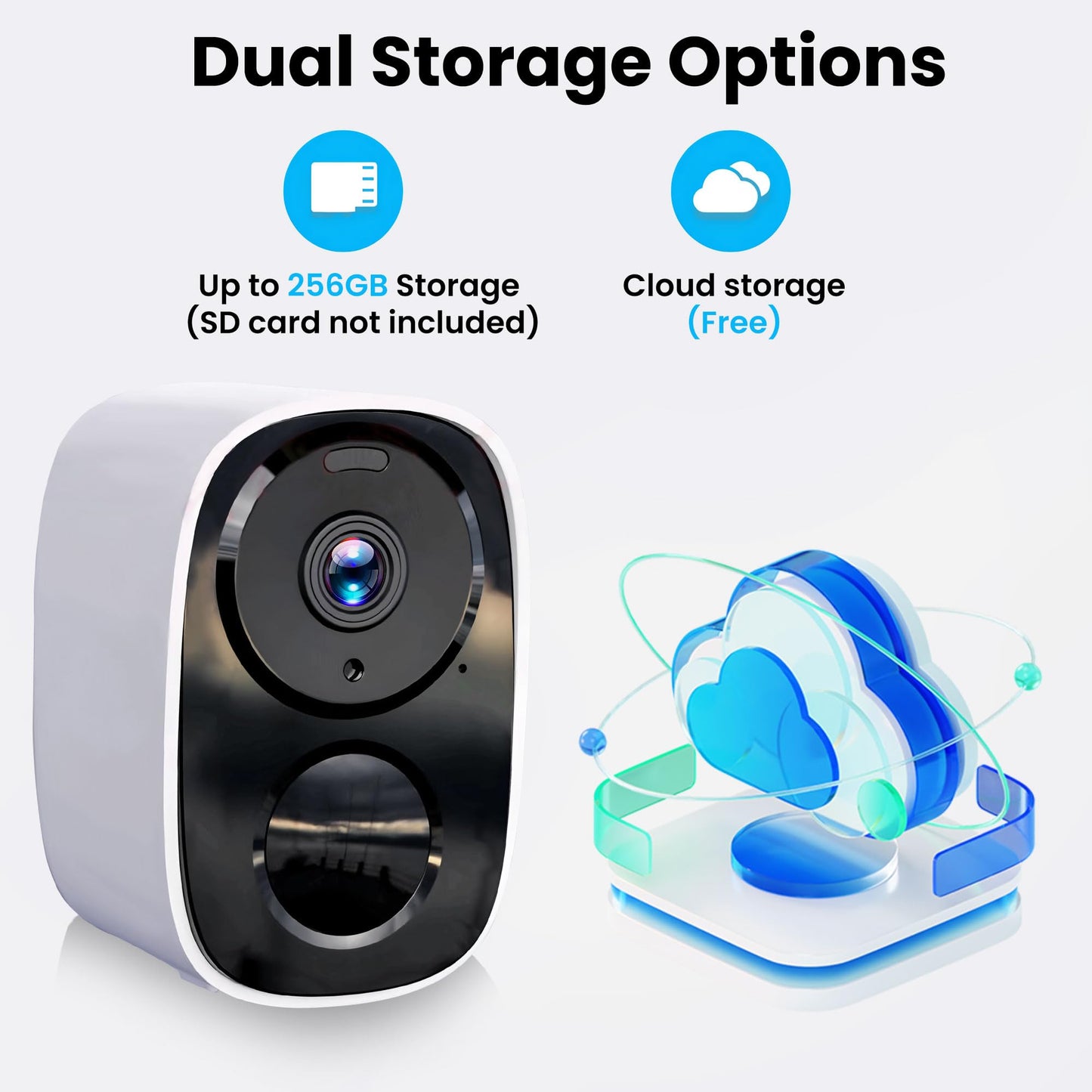 2026 Upgraded 2K Security Cameras Wireless Outdoor, Free Cloud Storage, 1-6 Months Battery Life, Waterproof, 2-Way Talk, AI Motion Detection Spotlight Siren Alarm Cameras for Home Security