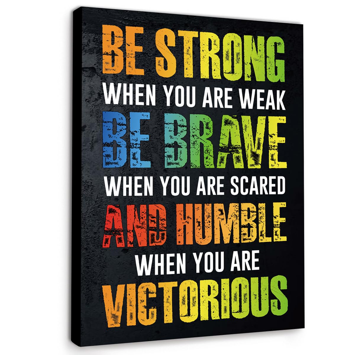 Gwisml Inspirational Canvas Wall Art,Be Strong When You Are Weak Motivational Quotes Canvas Frame Painting Prints Posters Artwork For Home Office Wall Decor