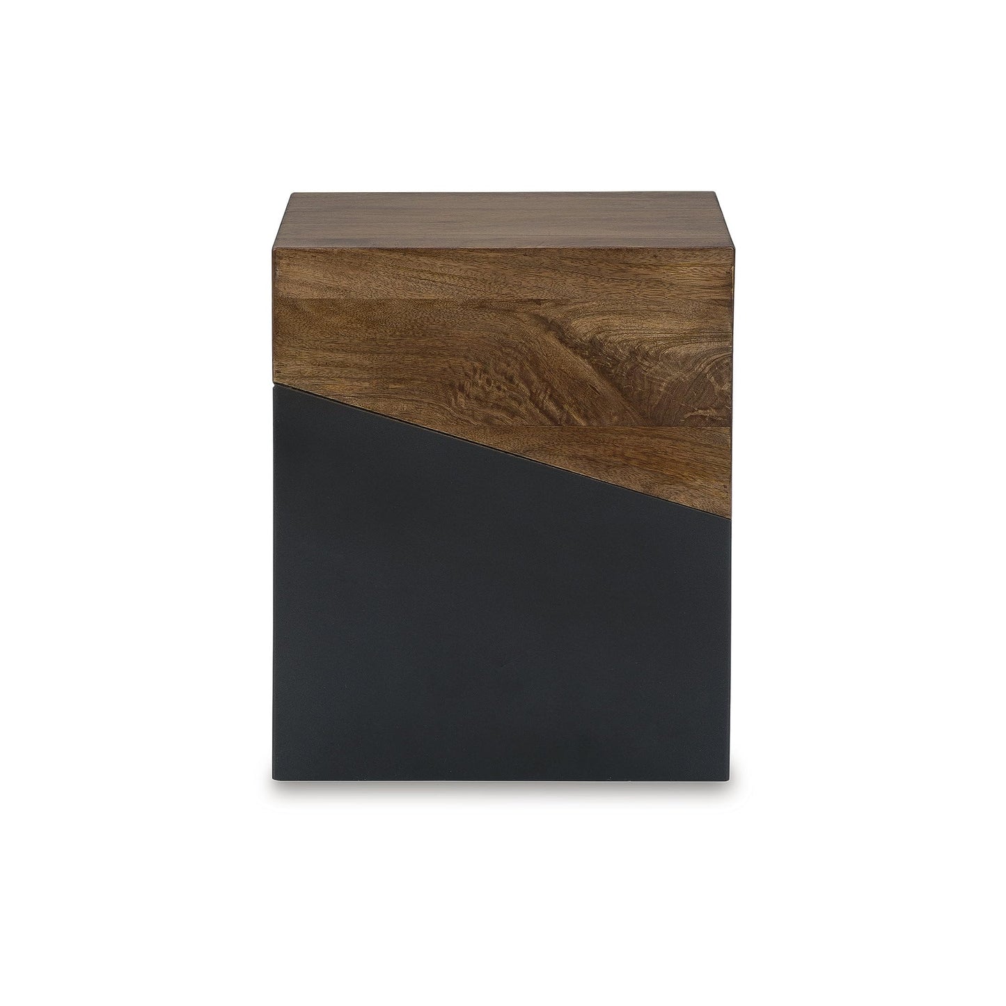 Signature Design by Ashley Trailbend Eclectic Accent End Table, Brown & Gunmetal