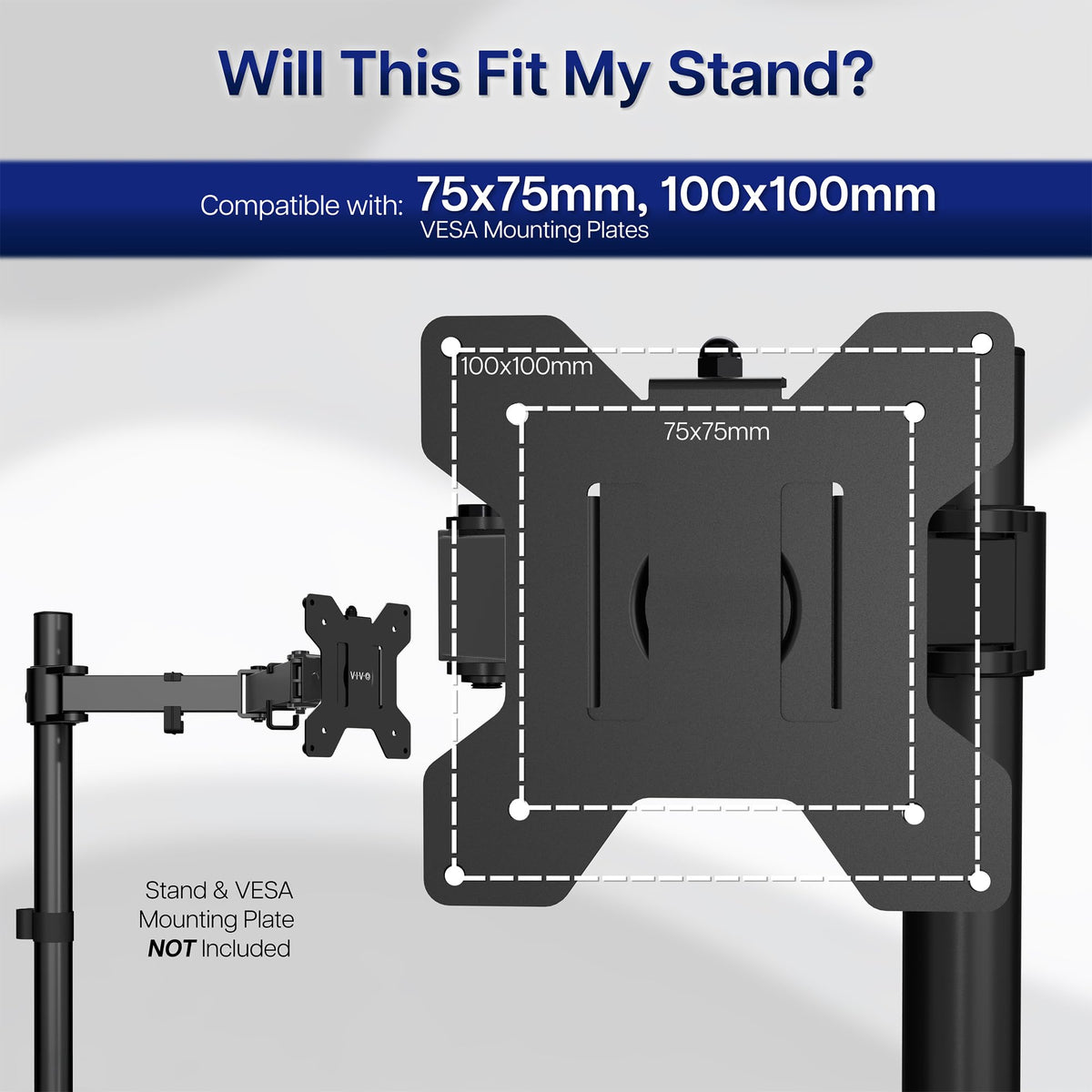 VIVO Adapter VESA Mount Kit, Bracket Set for Apple 21.5 inch and 27 inch iMac, Late 2009 to 2020 Models, LED Display Computer, Stand-MACB