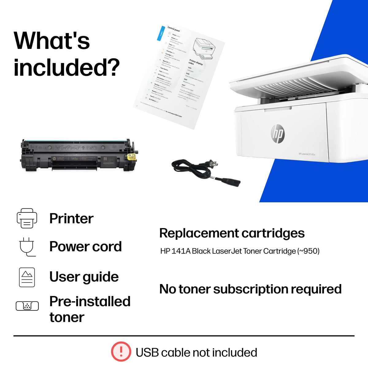 HP Laserjet MFP M140w Wireless Black & White Printer, Print, scan, Copy, Fast speeds, Easy Setup, Mobile Printing, Best-for-Small Teams