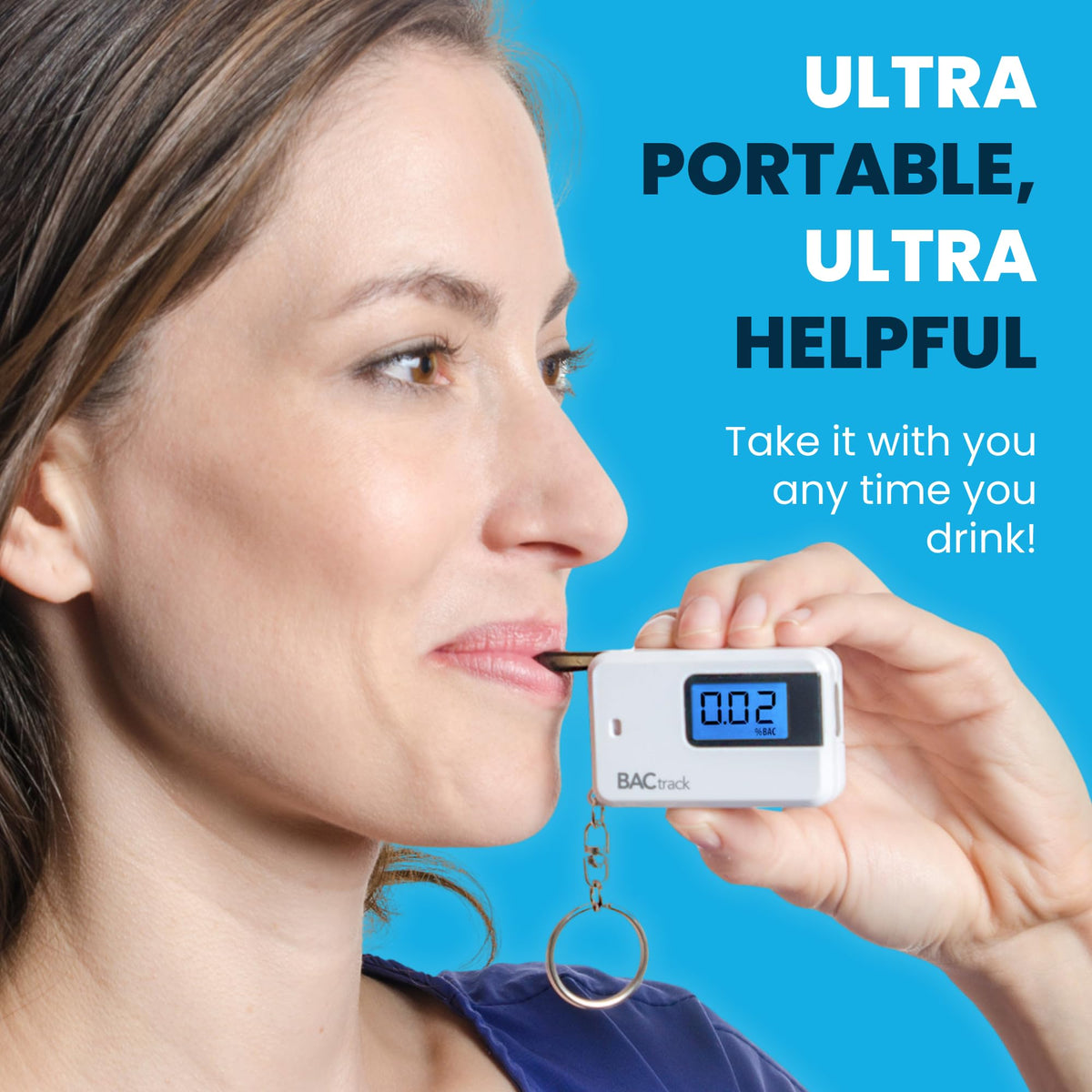 BACtrack Go Keychain Breathalyzer (Black) | Ultra-Portable Pocket Keyring Alcohol Tester for Personal Use