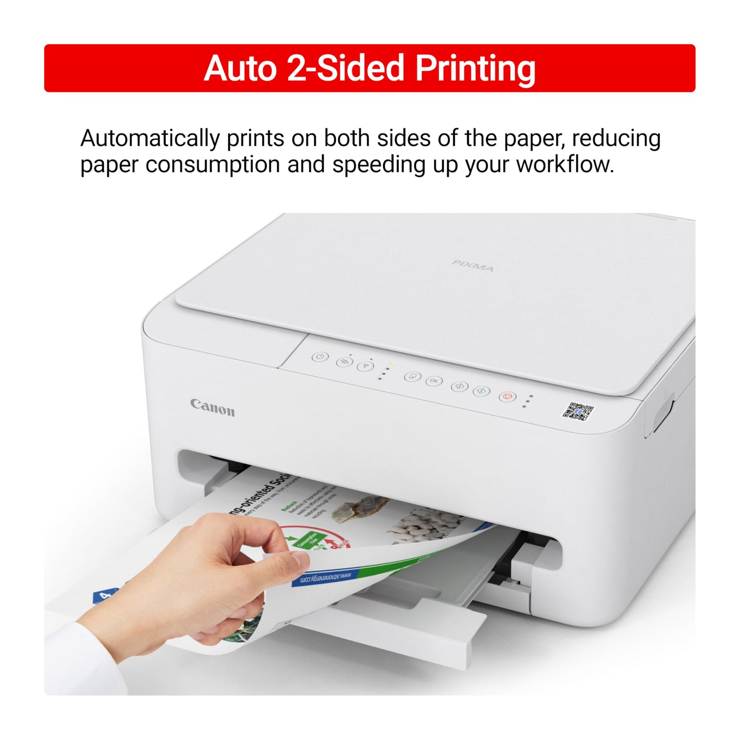 Canon PIXMA TS4320 Wireless Color Inkjet Printer for Duplex Printing, White – Home Printer with Copier/Scanner, Compact Design, Easy Setup, 1 Year Limited Warranty