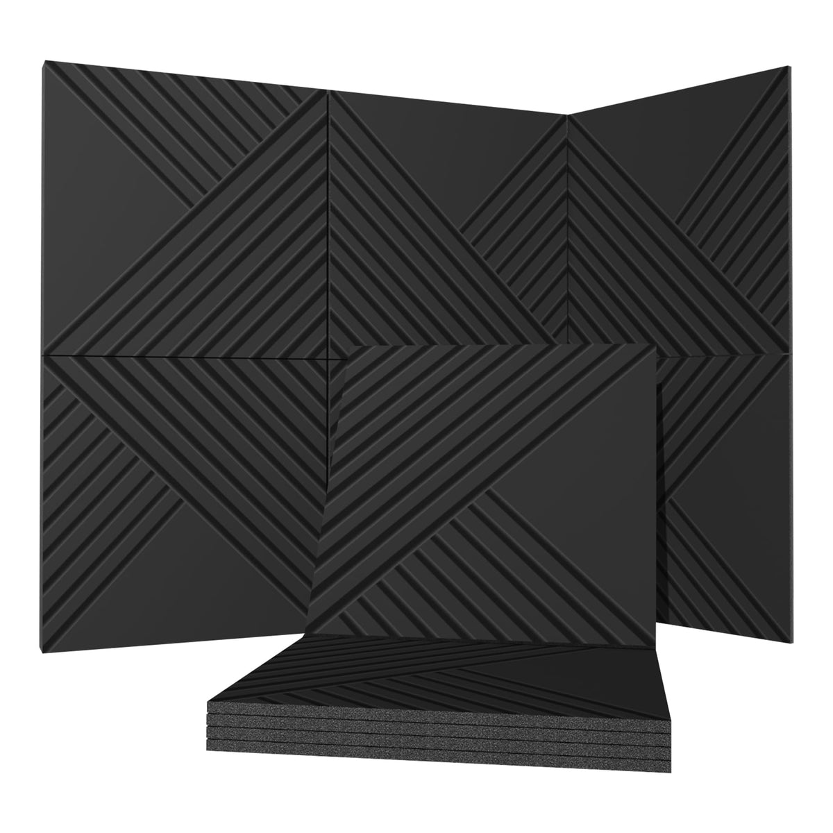 6 Pack Acoustical Wall Panels–TEMGCUAM 60" x 40" Large Art Acoustic Panels, Decorative Acoustic Panels, Sound Absorbing Wall Panels for Home, Office, Recording Studio