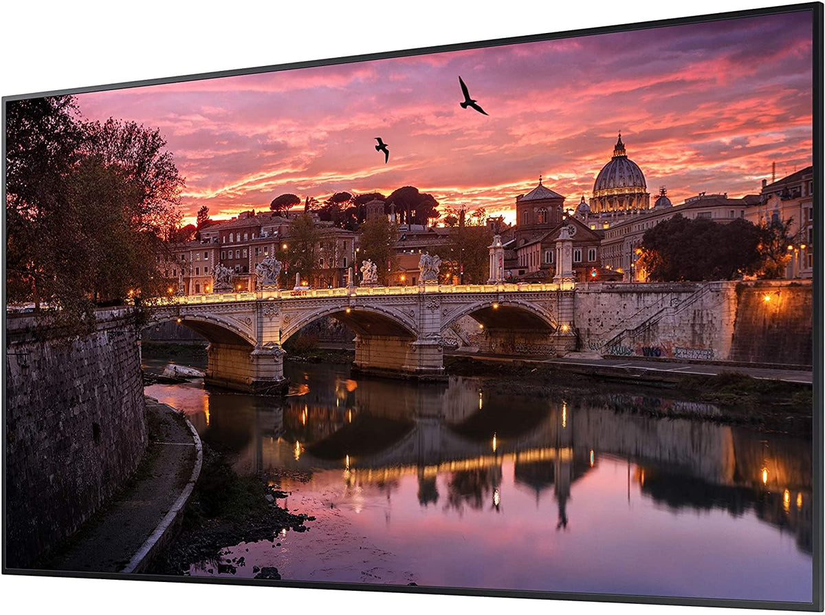 Samsung Business QB75R 75 inch 4K UHD 3840x2160 LED Commercial Signage Display for Business with HDMI, Wi-Fi, 350 nit (LH75QBREBGCXZA), Black