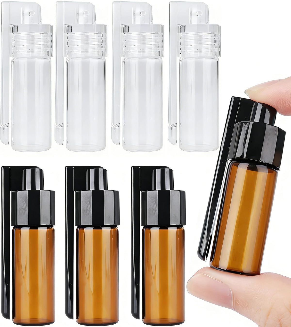 Clear Salt and Pepper Shakers Glass Set Classic Style Glass Spice Shakers Outdoors Travel Home Kitchen Boxes