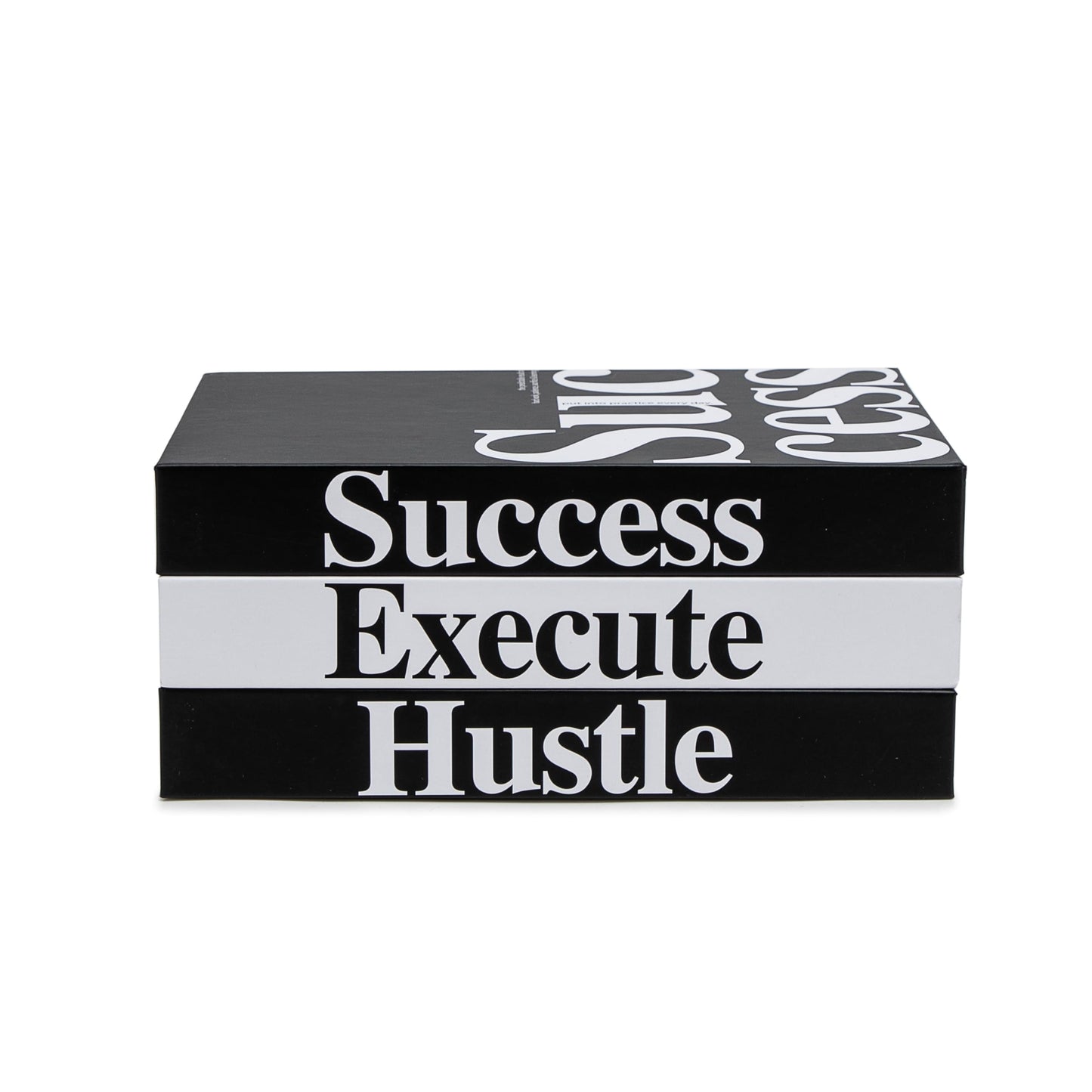 TwoDays Motivational Office Decor: Modern Decorative Books (Set of 3), 6.7 x 9.8 x 1.4 inches