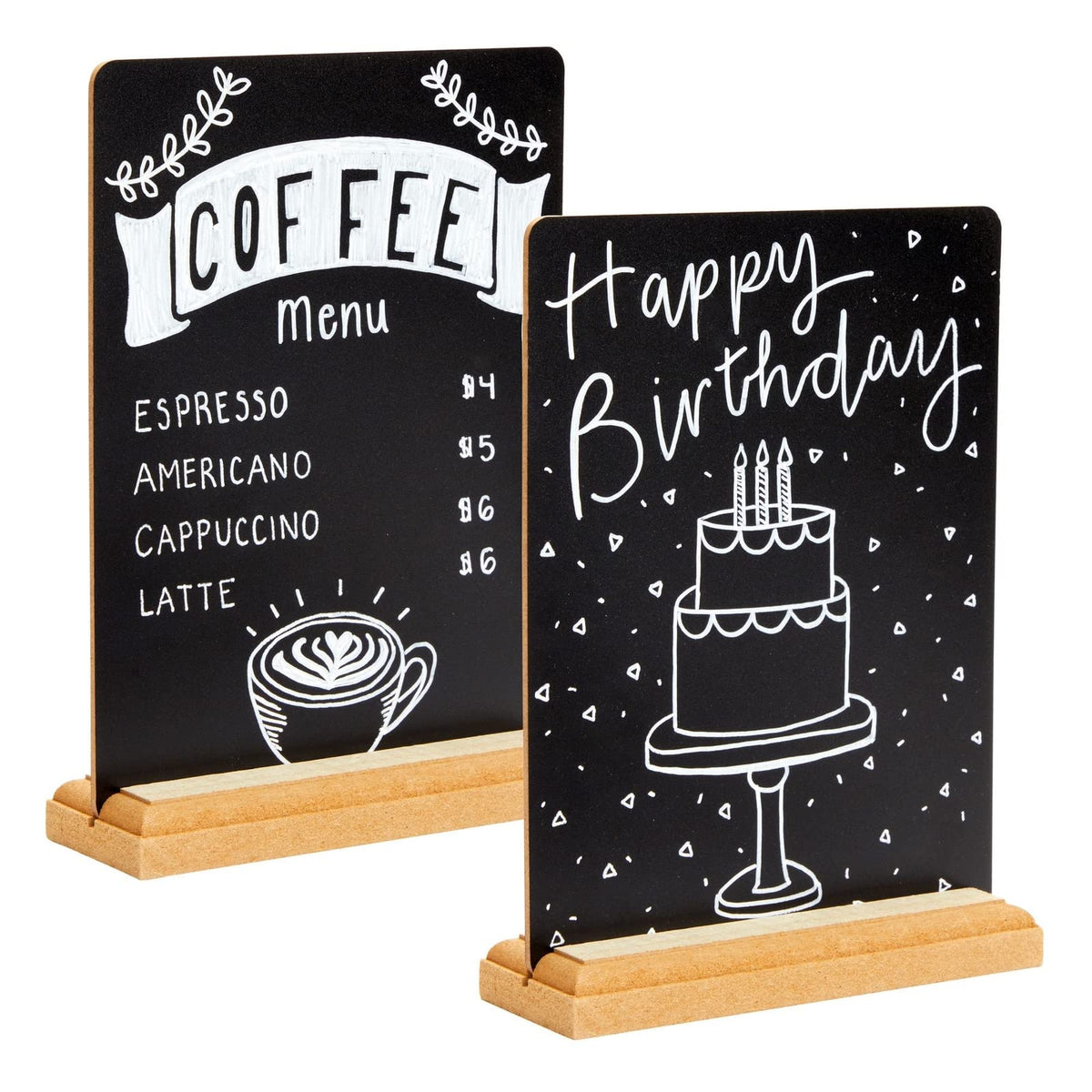 6 Pack Mini Chalkboard Signs with Stand for Table Decorations, Restaurant Food Display, Message Boards, Small Business, Wedding, Banquet, Coffee Shop (6 x 8 Inches)