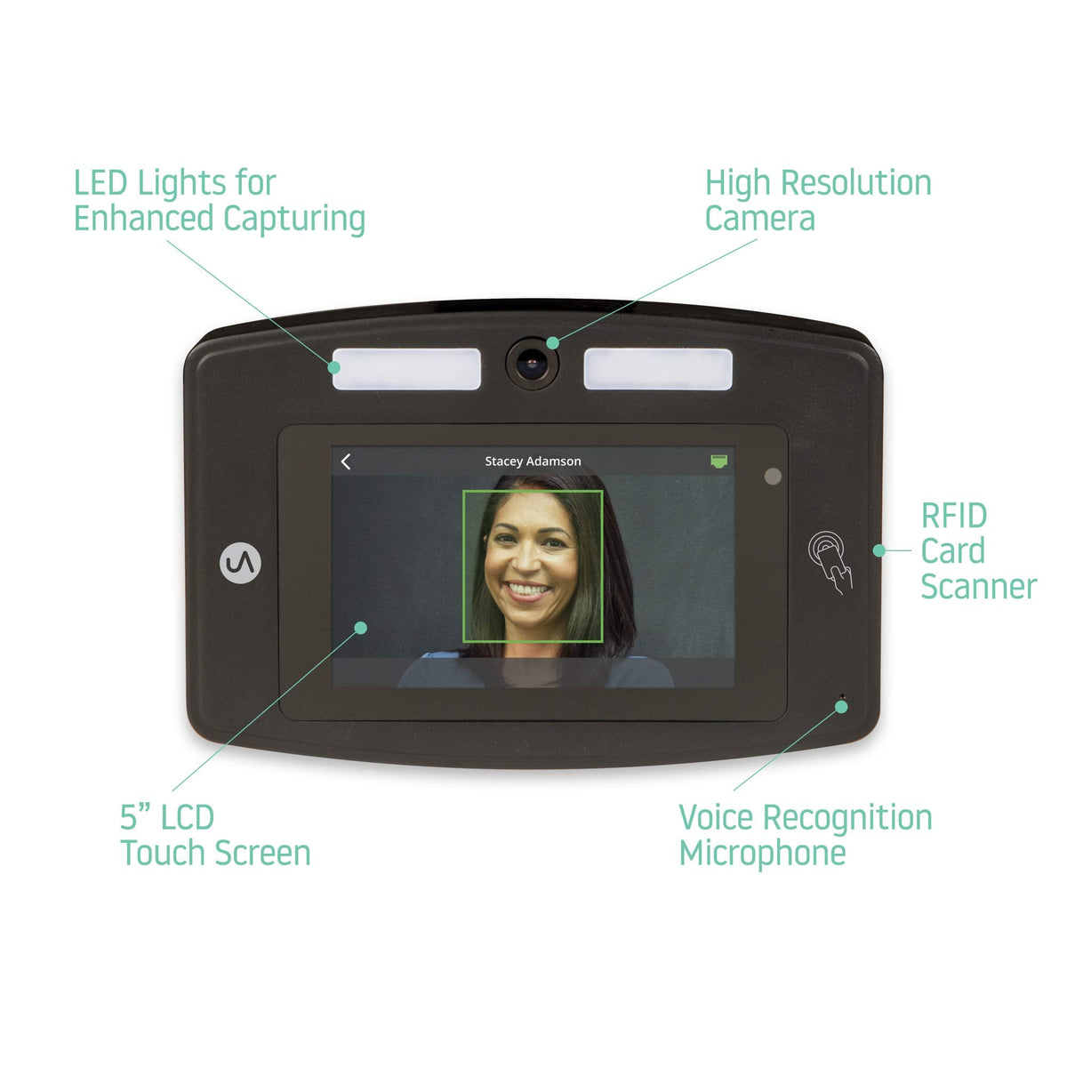 uAttend Touch-Free Voice Control and Facial Recognition Time Clock System for Employees and Small Businesses (DR2000)