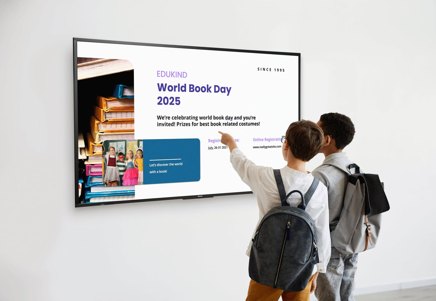 Promethean ActivPanelD 65" Commercial Digital Display, 4K UHD Non-Touch Digital Signage Screen for Announcements, Offices, Schools & Retail, Wall Mount Included, 3-Year Onsite Support