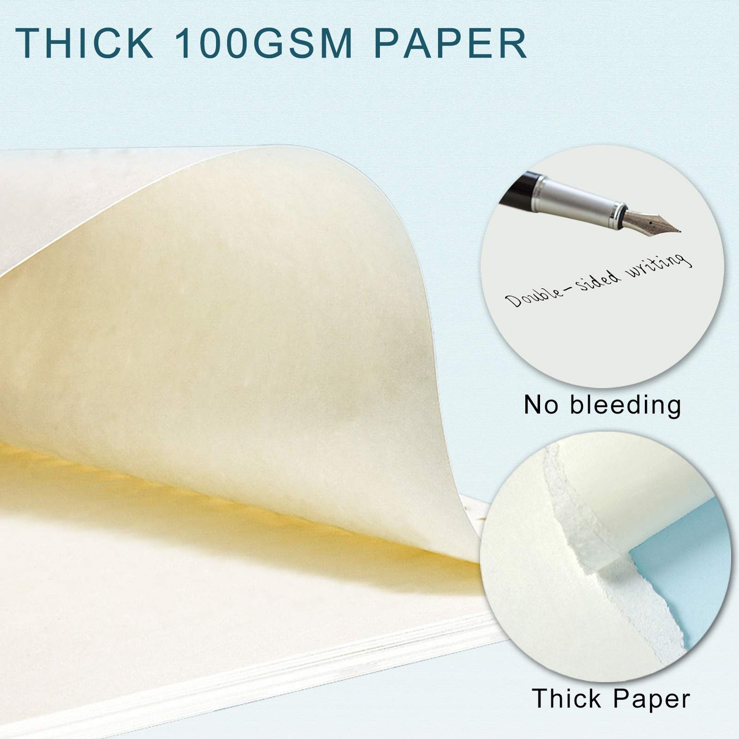 A6 Refill Paper, [3 Pack] Toplive 100GSM Thick Refillable Blank Paper 6 Hole Filler Inserts Loose Leaf Paper 135 Sheets (270 Pages) for 6 Ring Binder Journal Notebook
