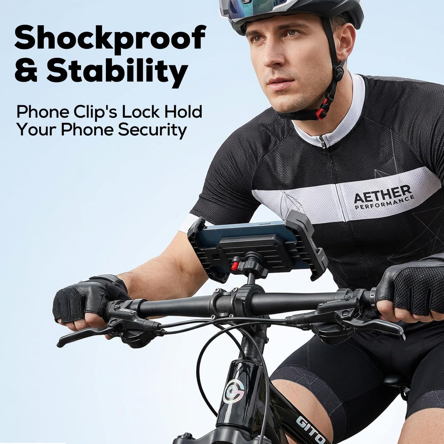 corki Bike Phone Holder Universal Motorcycle Phone Mount with 360° Rotatable Locking Mechanism & Heavy-Duty Handlebar Cradle for Bicycle Ebike Scooter, Fits iPhone & Smartphones