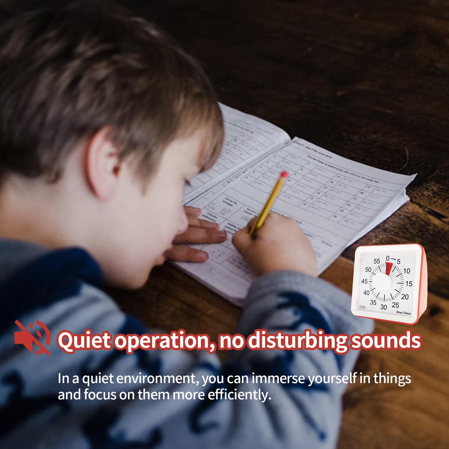 60 Minutes Countdown Visual Timer,Manage Time Well for Kids and Adults,Silent Travel Time Design for Education,Classroom,Home
