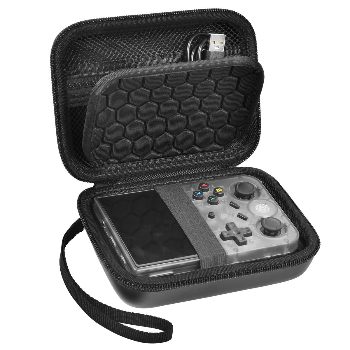PAIYULE Travel Case for R36S/ RG353V/ RG353VS/ Game Boy Retro Handheld Game Console, Handheld Emulator Storage Holder Organizer, Android Game Console Carrying Bag (Box Only)