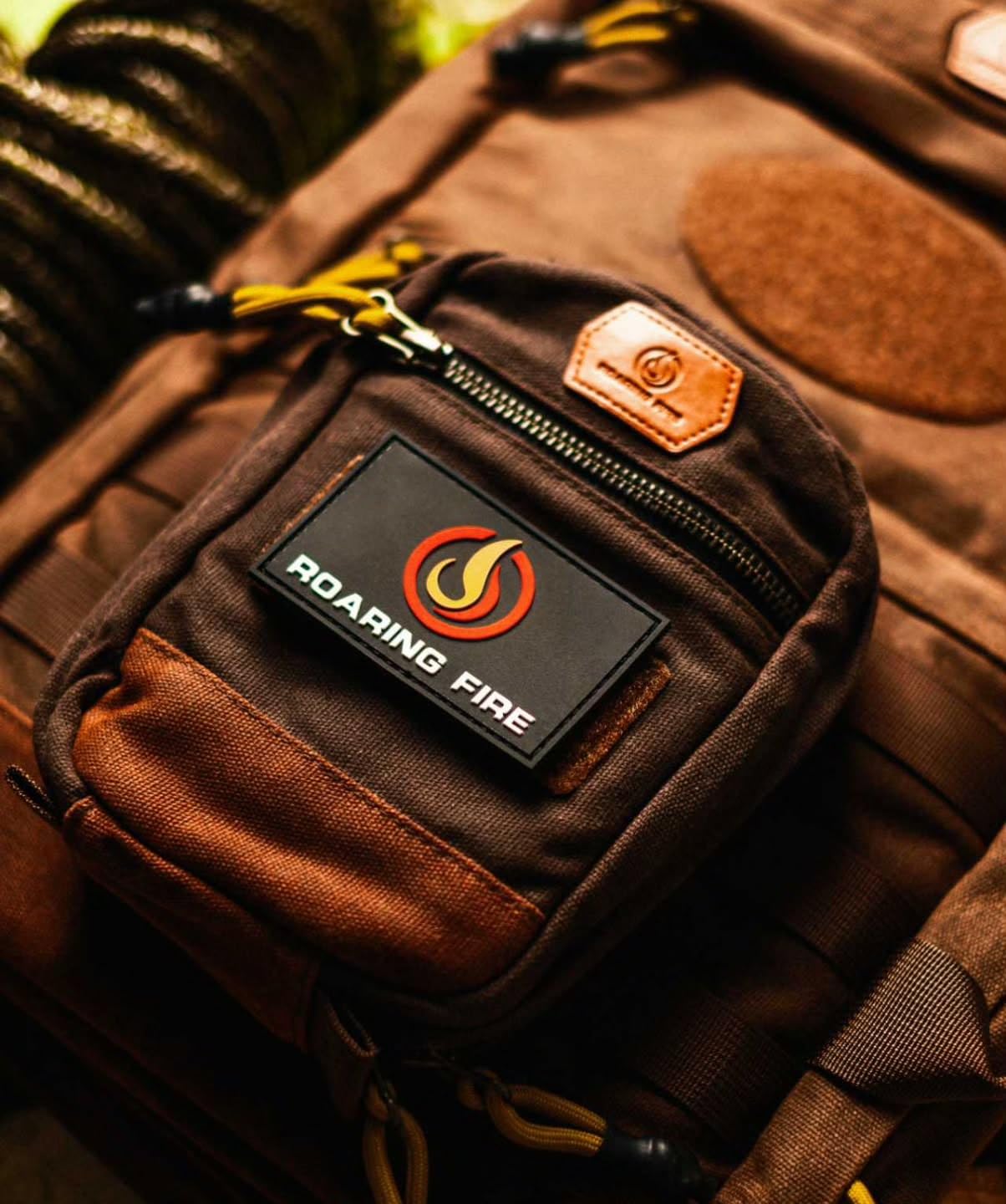Roaring Fire Smolder Waxed Canvas Organizer - Tactical Molle Admin Pouch, EDC Tool Organizer with YKK Zippers, Molle Organizer Pouch for Everyday Carry Tool for Outdoor, Tactical, Survival