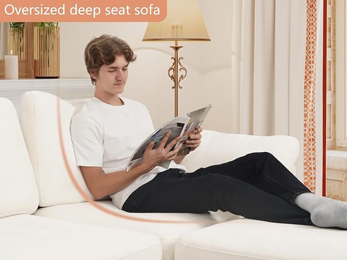 EASE MOOSE Oversized Sectional Modular Sofa，Comfty U Shape Sectional FSC