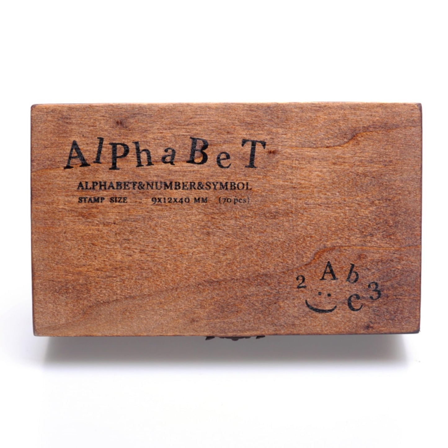 Set of 70pcs Vintage Style Wooden Rubber Alphabet Letters Number Symbol Stamps (Regular Script)