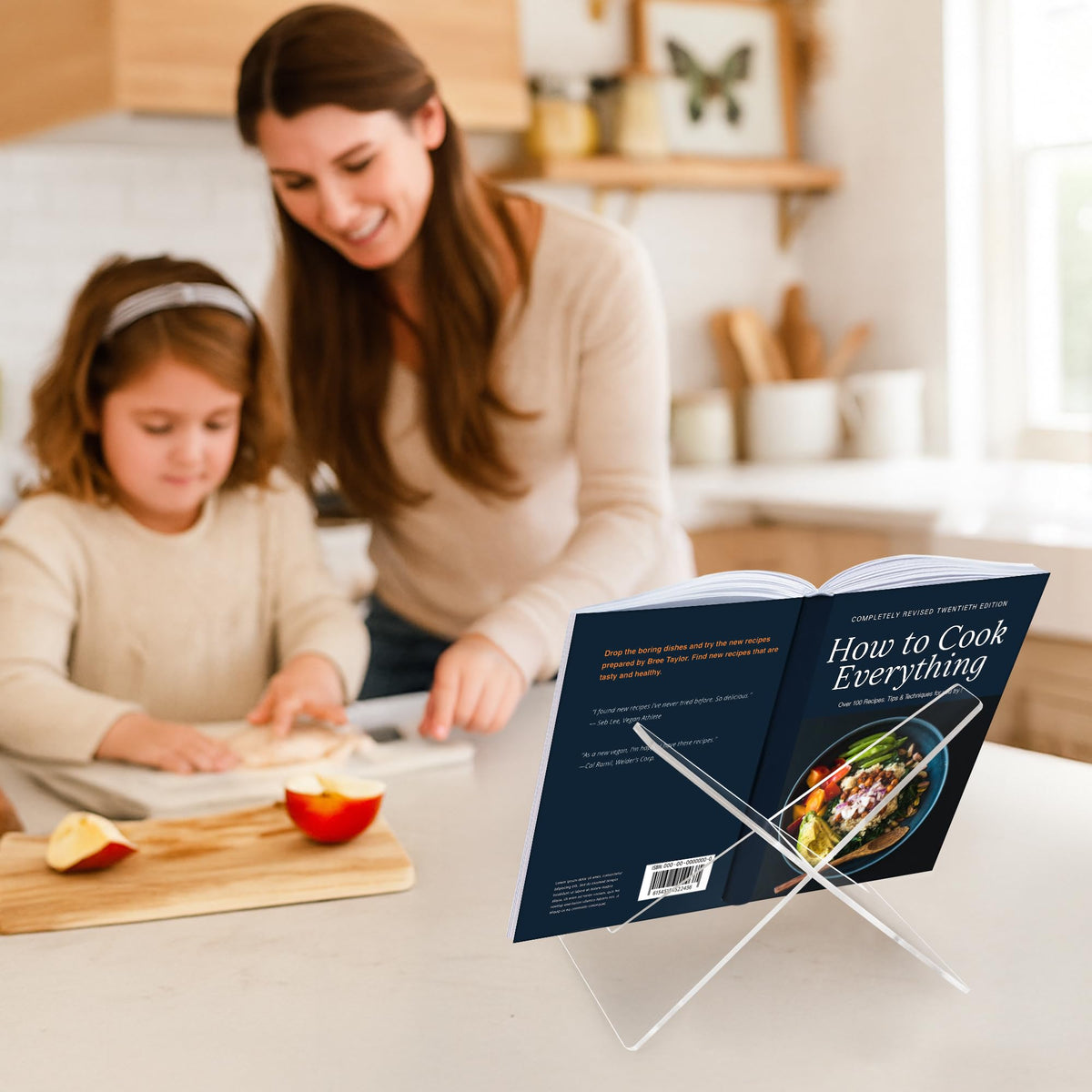 Americanflat Acrylic Easel Stand - 10" Tabletop Easel and Plate Stand - Lightweight Display Holders for Photos, Cards, Frames, Books, Magazines, Albums - Home or Office Decor