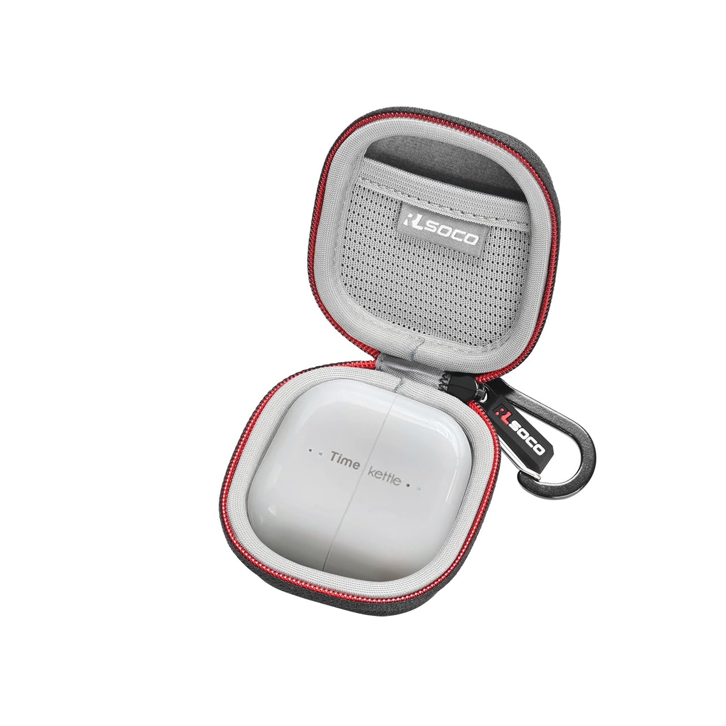 RLSOCO Hard Case for Timekettle M3 Language Translator Earbuds | Travel Organzier Case Cover Shockproof, Dustproof, Water-Resistant Storage Pouch with Sturdy Metal Hook (Case Only)