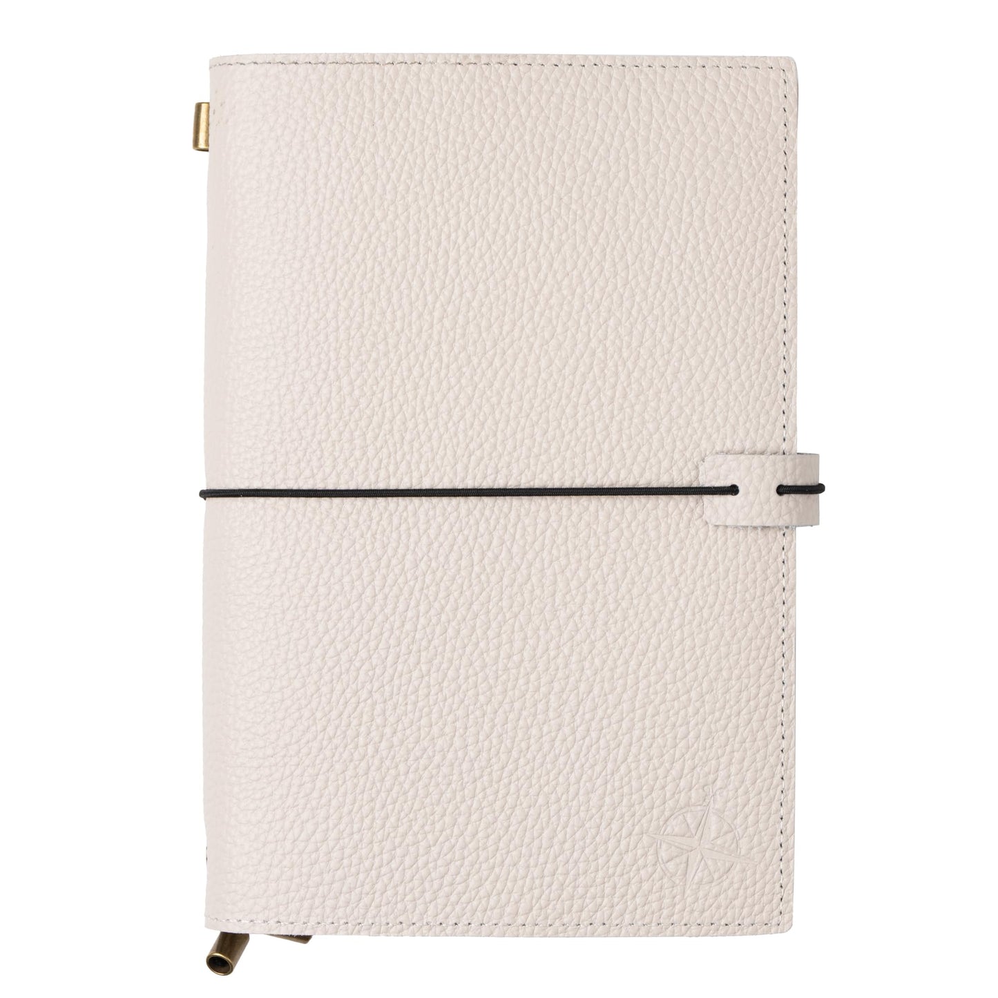 WANDERINGS A5 Travelers Notebook with Pockets, Oat Colour - Genuine Leather Journal, 6"x8.5"/15cmx22cm. Refillable Travel Journal Rugged Enough to Capture All Life's Adventures. 120 GSM Blank Inserts