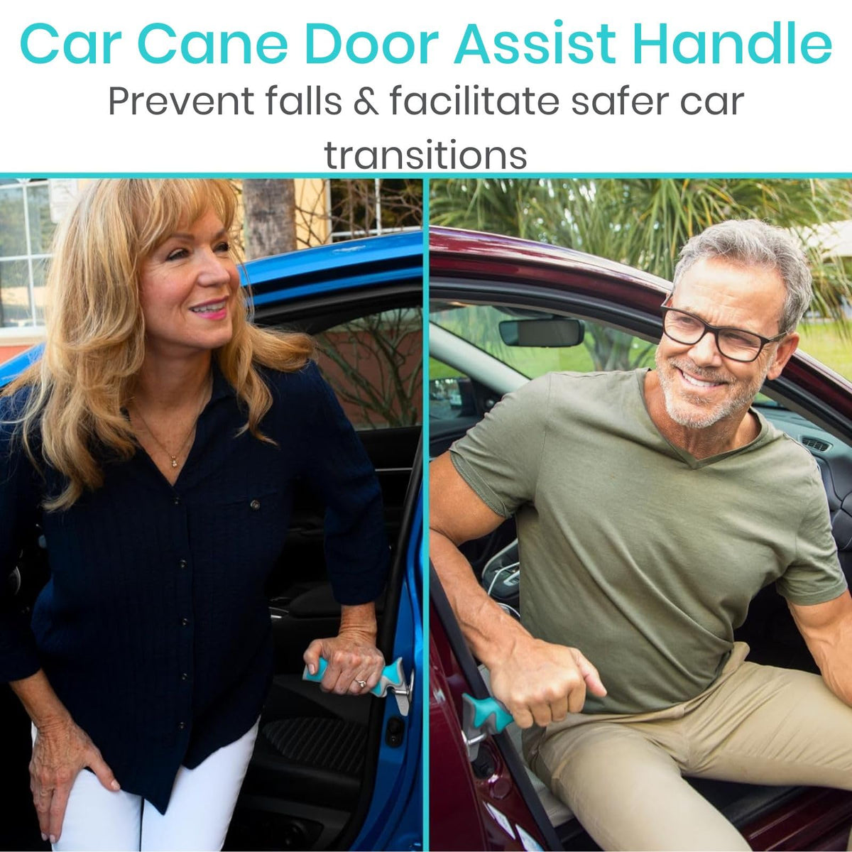 Vive Car Handle Assist for Elderly - Vehicle Support Handle - Standing Mobility Aid Tool for Elderly - Safety Door Handle Autocane (2 Pack)