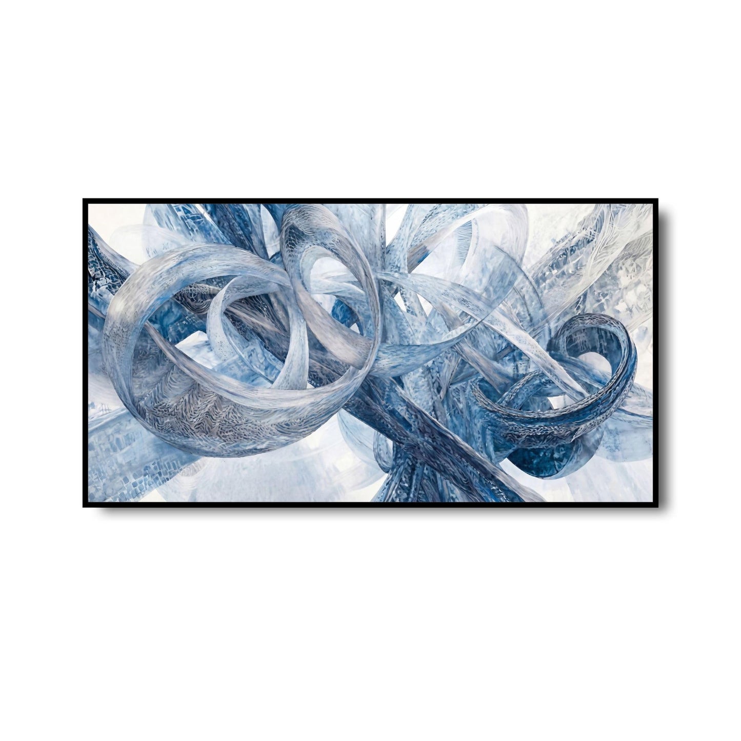 Large Wall Art for Living Room Bedroom Office Entryway, Gray White Modern Abstract Luxury Framed Crystal Porcelain Wall Decor, Waterproof Easy Clean Artwork for Home Hotel Restaurant Spa 24x48 Inch