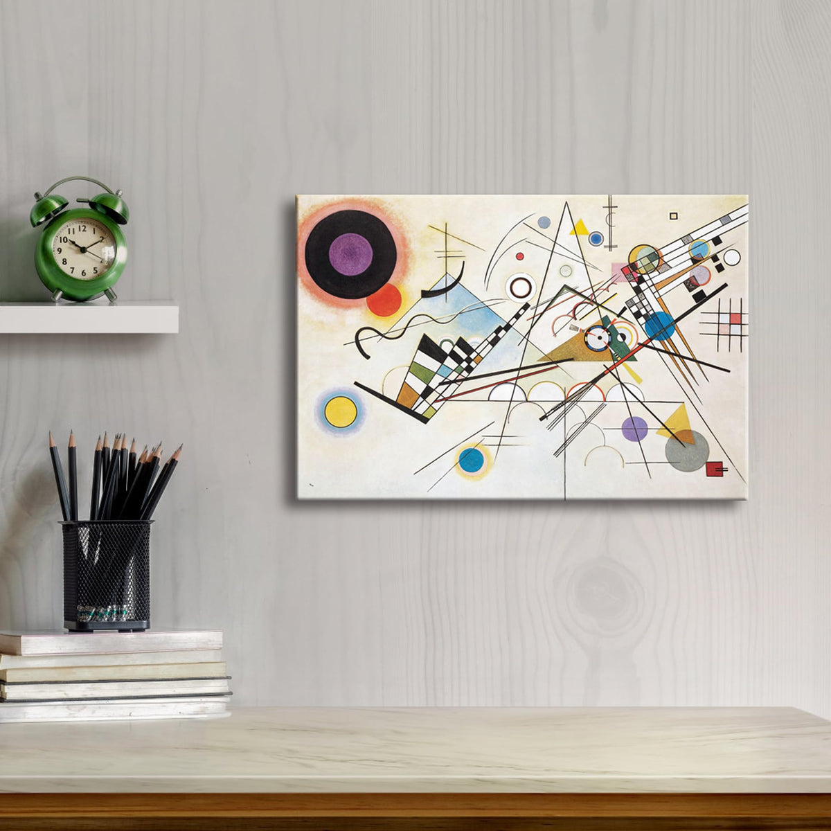 Wieco Art Canvas Wall Art Wassily Kandinsky Composition Viii Picture Print of Famous Paintings Canvas Prints Abstract Wall Art for Living Room Home Decor and Wall Decorations