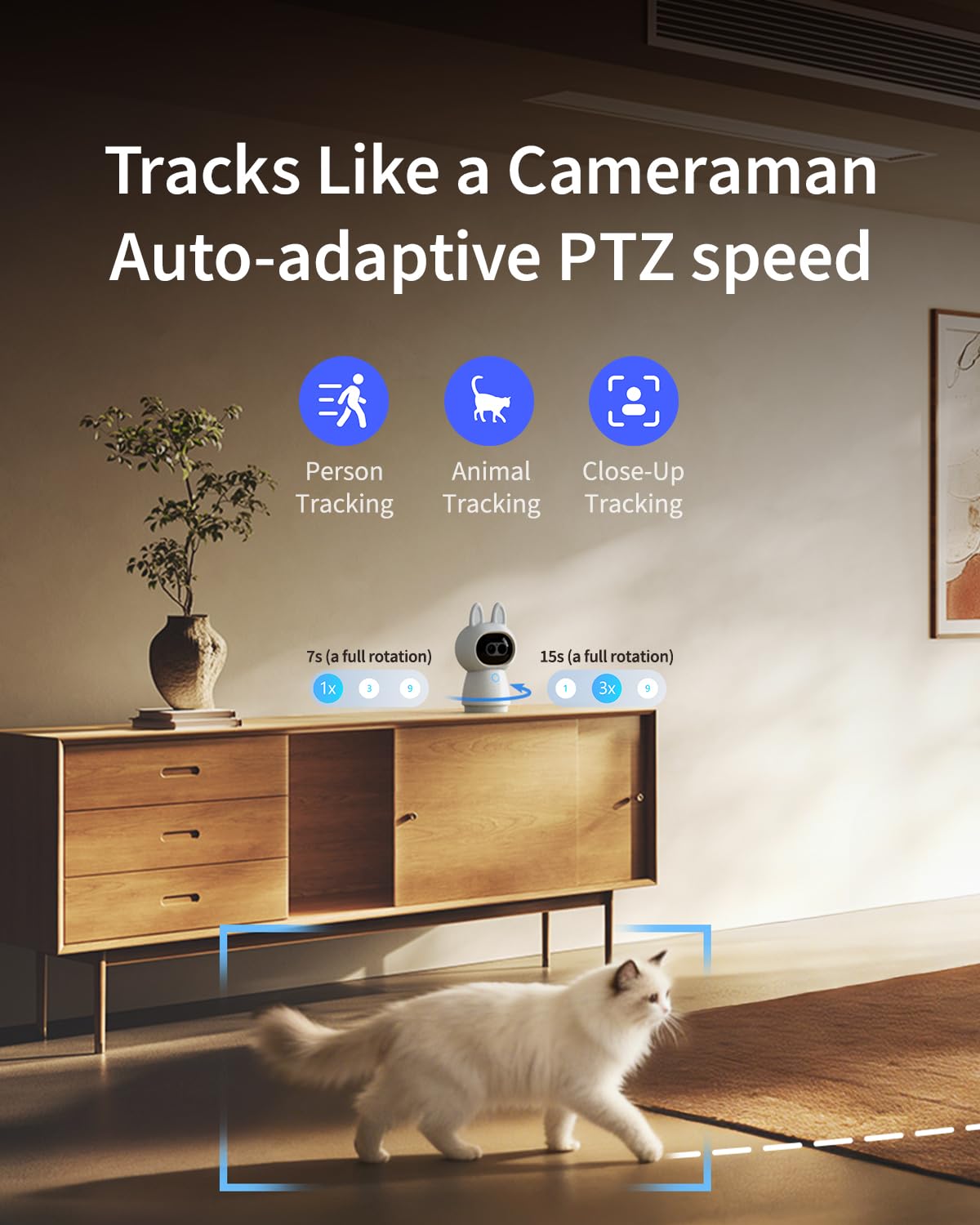 Aqara 4K UHD Dual-Lens Matter Camera Hub G350, Indoor Security Camera 9X Zoom, 360° Pan & Tilt, AI Auto-Tracking, Face/Gesture Recognition, Works with Apple HomeKit, Alexa, Google Home, SmartThings