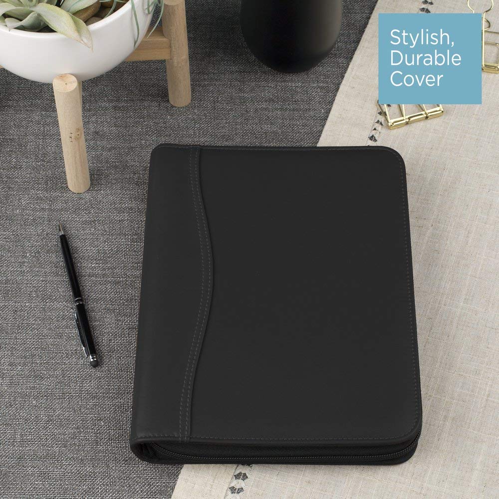 AT-A-GLANCE Genuine Leather Undated Starter Set, Desk Size, Black (031-0540-05)