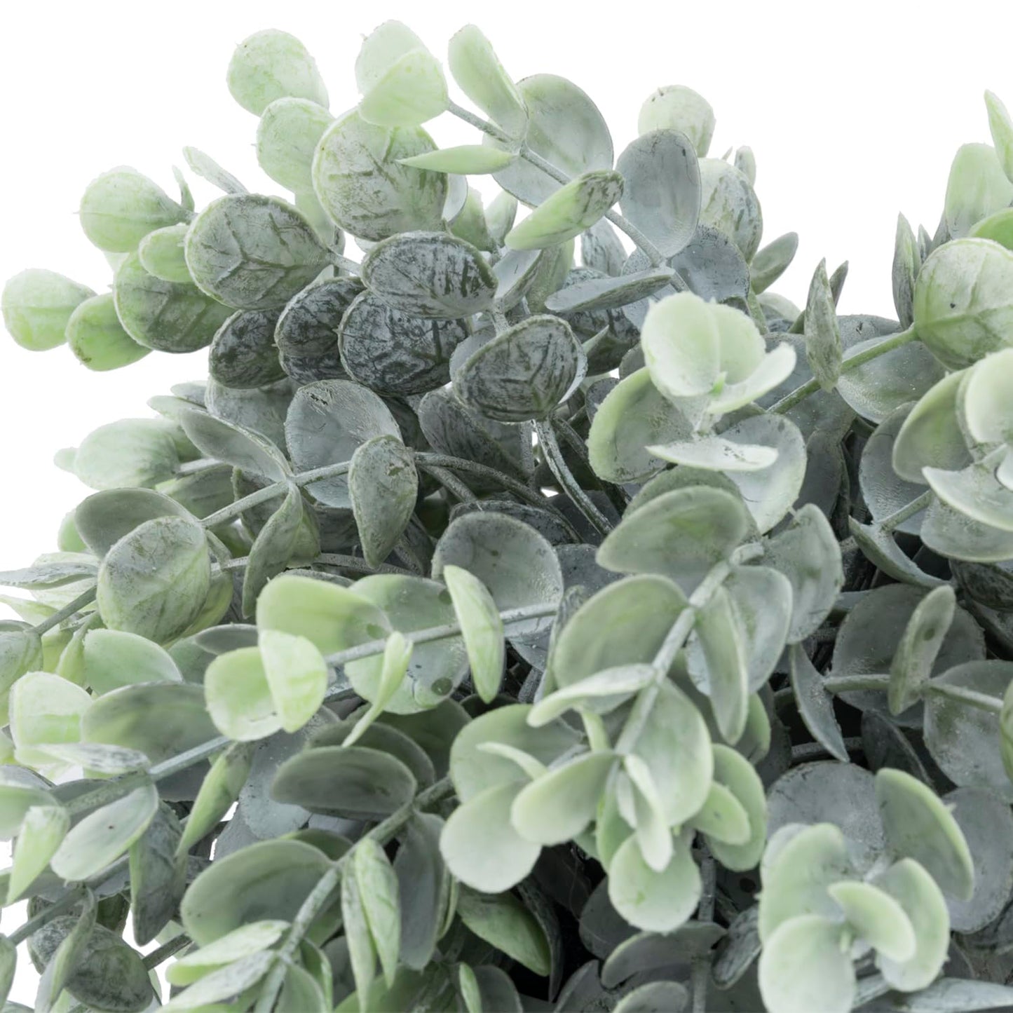 MyGift Artificial Eucalyptus Plant in Modern Gray Concrete Pots with Geometric Embossed Pattern (1, Grey)