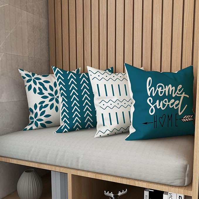 YCOLL Pillow Covers 20x20 Set of 4, Modern Sofa Throw Pillow Cover, Decorative