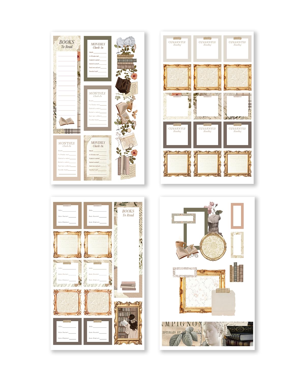 Rongrong Bookworm Planner Stickers Book Volume 3 Theme for Planners, Calendars, Journals – Perfect for Book Lovers – Scrapbook Accessories – 24 Pages