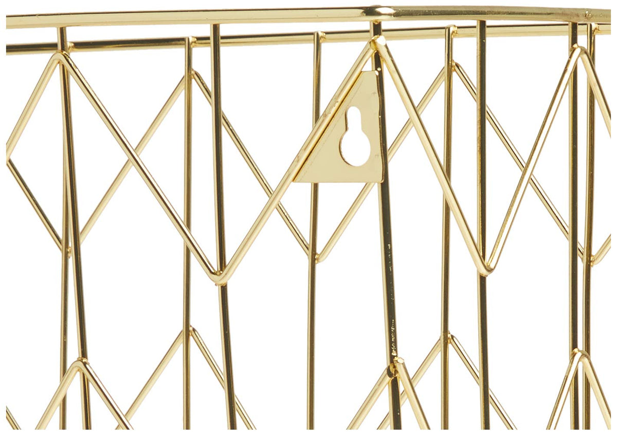 U Brands Desktop Hanging File Organizer, Gold Wire Metal Letter Size File Holder, Steel Wire Document & Folder Organizer for Office Desk, Home, Classroom