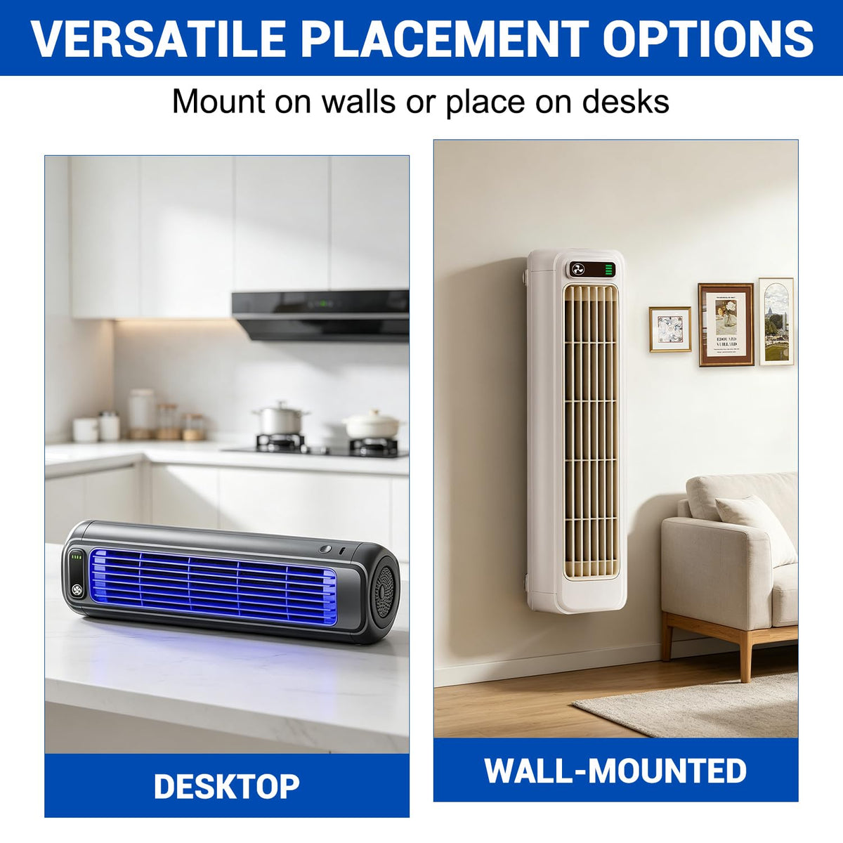 2026 Upgrade Cooling Ace Portable Air conditioner, Adjustable Cooling Fan with 3 Speeds & LED Touch Screen, USB Charging Air Conditioner for Bedroom Living Room Kitchen Office Home (Beige)