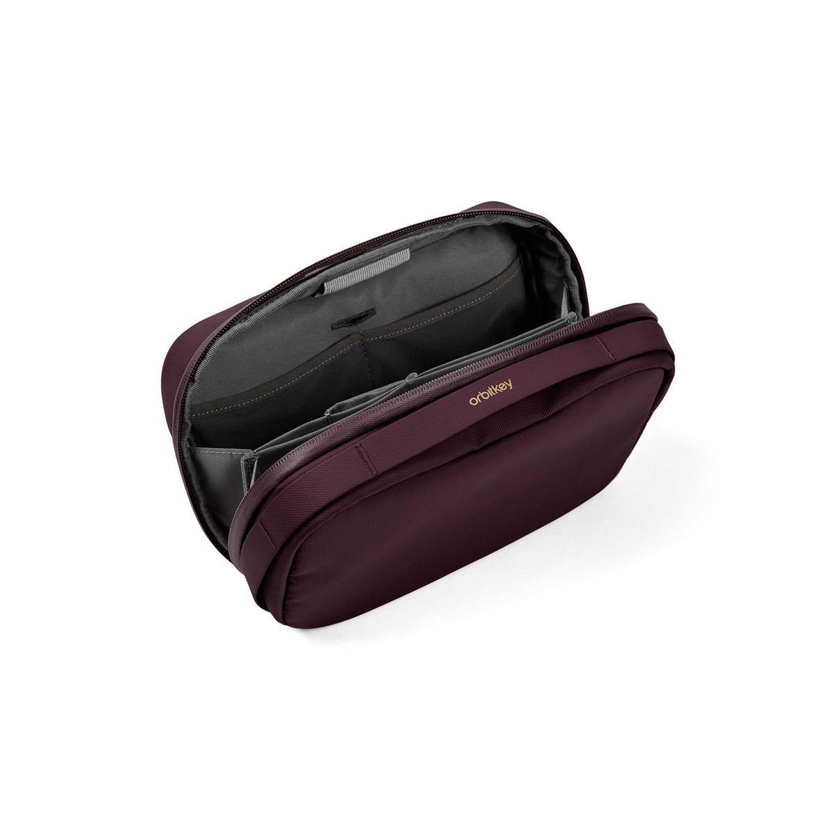 Orbitkey 2-in-1 Tech Accessory Pouch with Detachable Slim Sleeve – Travel Electronics Organizer for Cables, Chargers, Earbuds, Power Bank – Compact Gadget Bag & Portable Tech Storage Case (Plum)