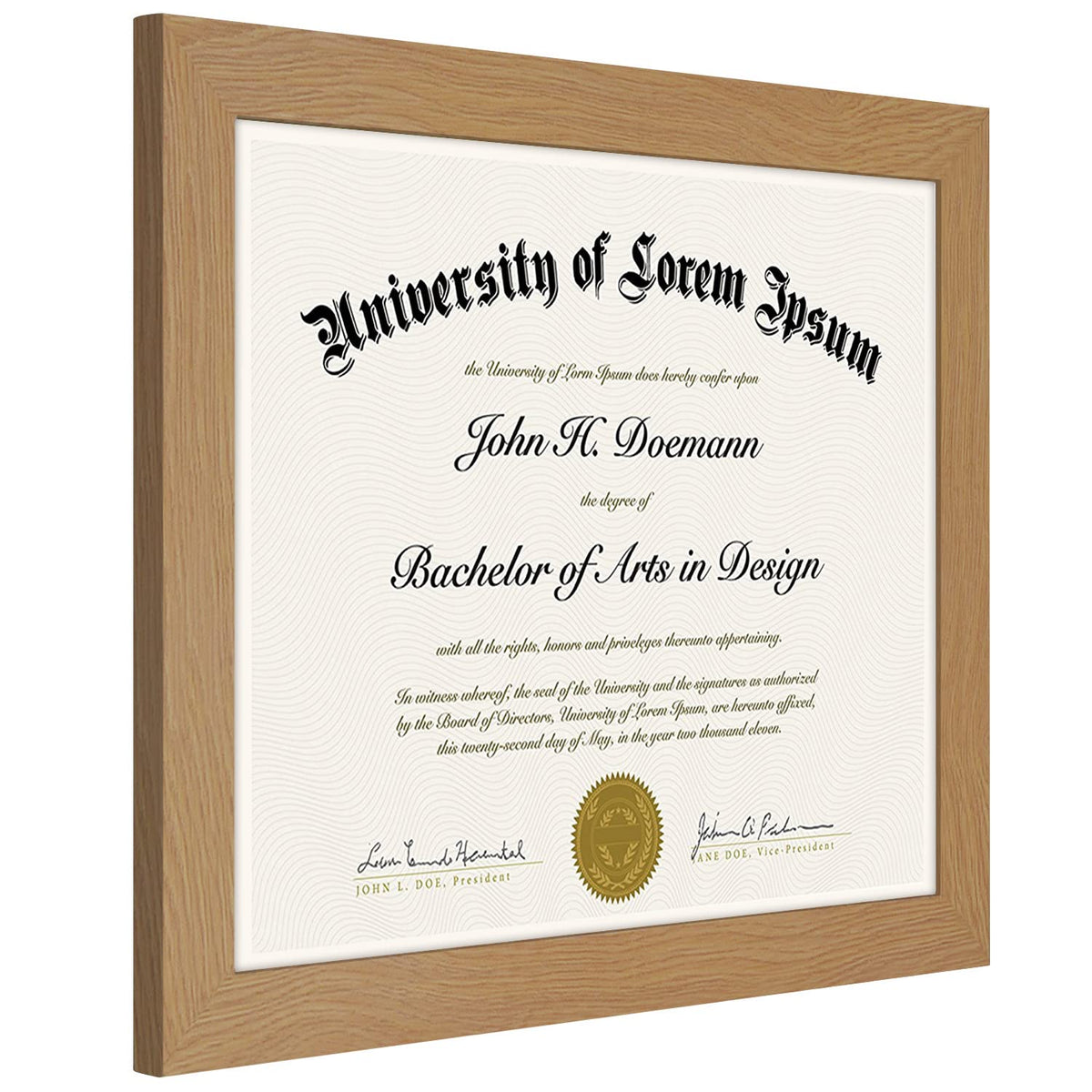 Americanflat 8.5x11 Diploma Frame with Shatter-Resistant Glass - Document Frames with Engineered Wood - Legacy Collection - Certificate Frame for Tabletop and Wall Display - Dark Oak