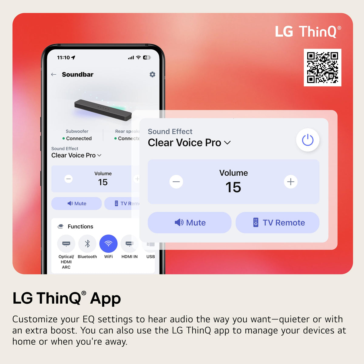 LG S40TR 4.1 ch. Home Theater Soundbar with Rear Surround Speakers and Wireless Subwoofer, Wow Interface, Dolby Audio, AI Sound Pro, Amazon Exclusive