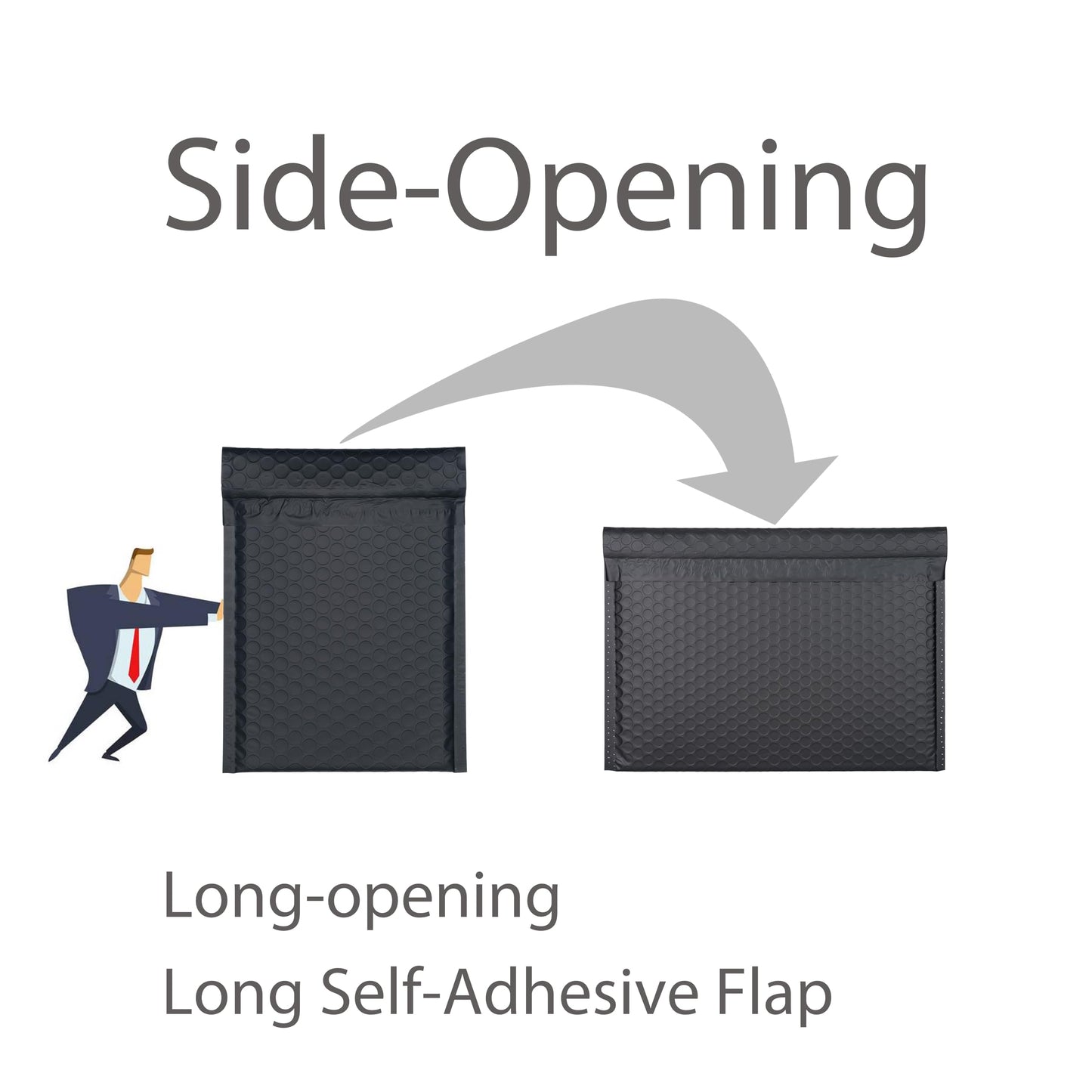 DGSLTENV Navy Side-Loading Bubble Mailers 12 x 9 Inches,Self-Seal Padded Mailing Envelopes, Pack of 27
