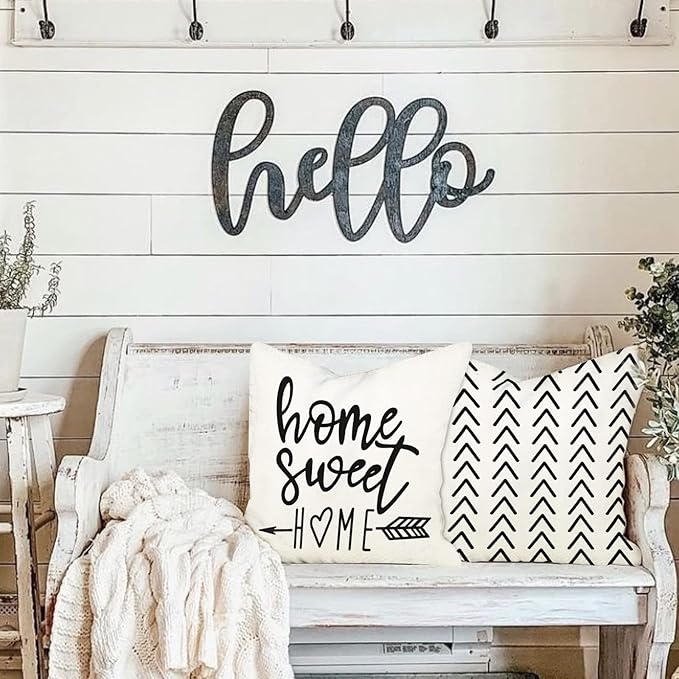 YCOLL Pillow Covers 16x16 Set of 4, Modern Sofa Throw Pillow Cover, Decorative