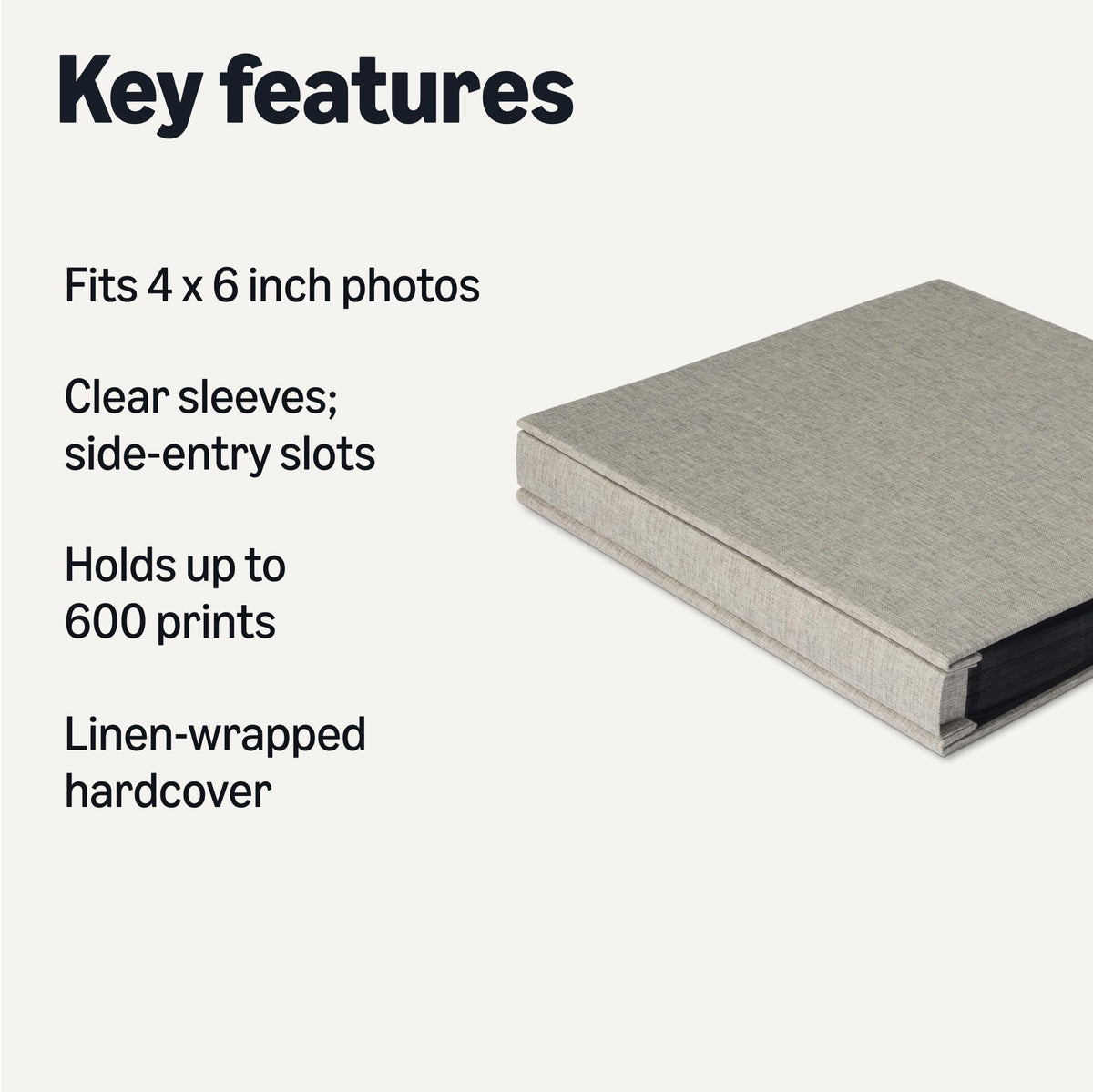 Amazon Basics Photo Album for 4" x 6" Photos, 600 Pockets Capacity