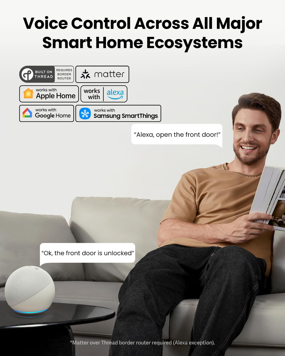 Lockin Veno Go Smart Deadbolt Lock with Dual Swappable Batteries for 14-Month Extended Power, Palm Vein Recognition, ANSI Grade 3, WiFi, Matter, 5 Unlock Methods, IP53 Waterproof