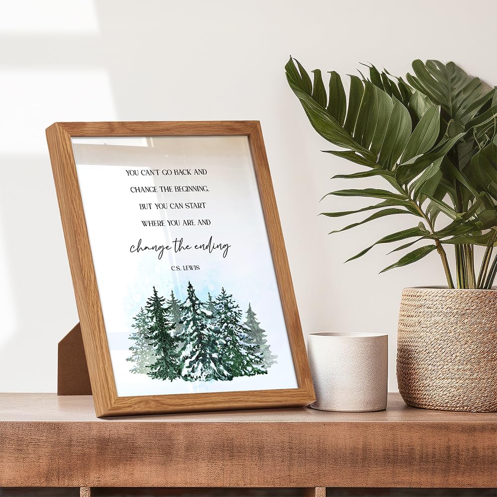 Motivational Positive Inspirational Quotes Decor Wall Art FRAMED - Uplifting Encouragement Gifts for Women, Men - Uplifting Encouraging Sayings for Wall Decor - Home Office Posters 8x10