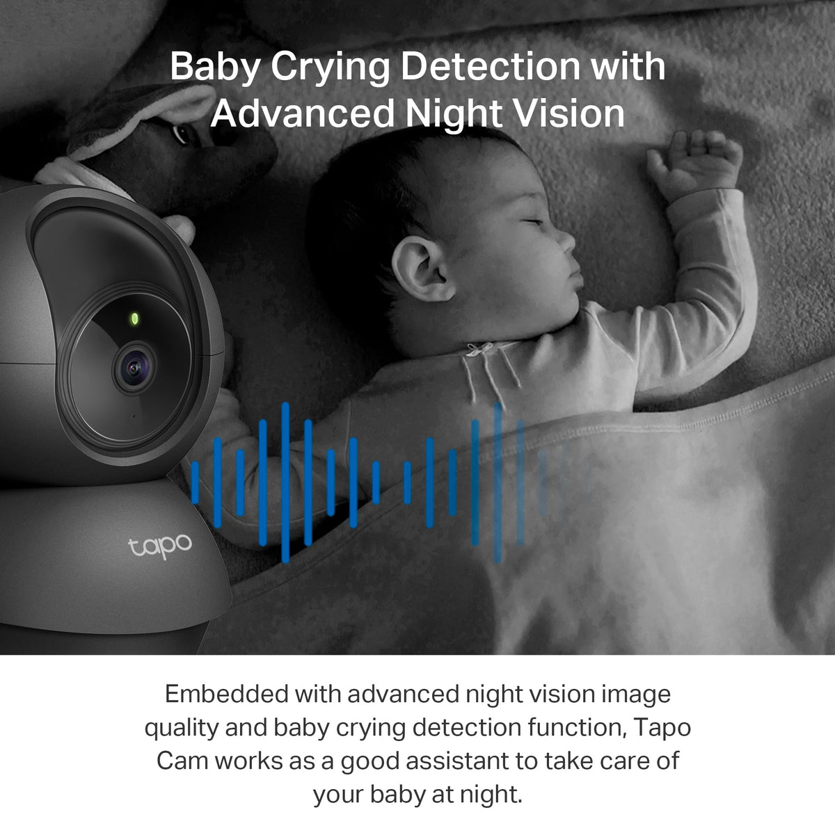 Tapo 2K Indoor Pan/Tilt Wired Security Camera - Works as a Baby Monitor & Pet Camera, Motion Detection, 2-Way Audio, Siren, Night Vision, No-Subscription Local Storage or Optional Cloud, C211 (2-Pack)