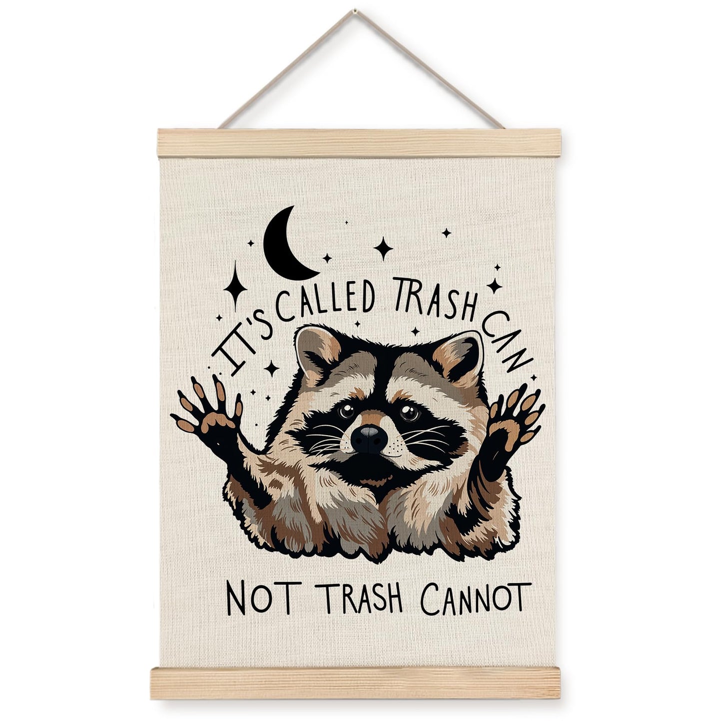 Foritho Funny Motivational Raccoon Poster Wall Art Framed, Gifts for Raccoon Lovers, It's Called Trash Can Inspirational Trash Panda Canvas Prints Wall Decor for Home Kitchen Office, 12x16 Inch
