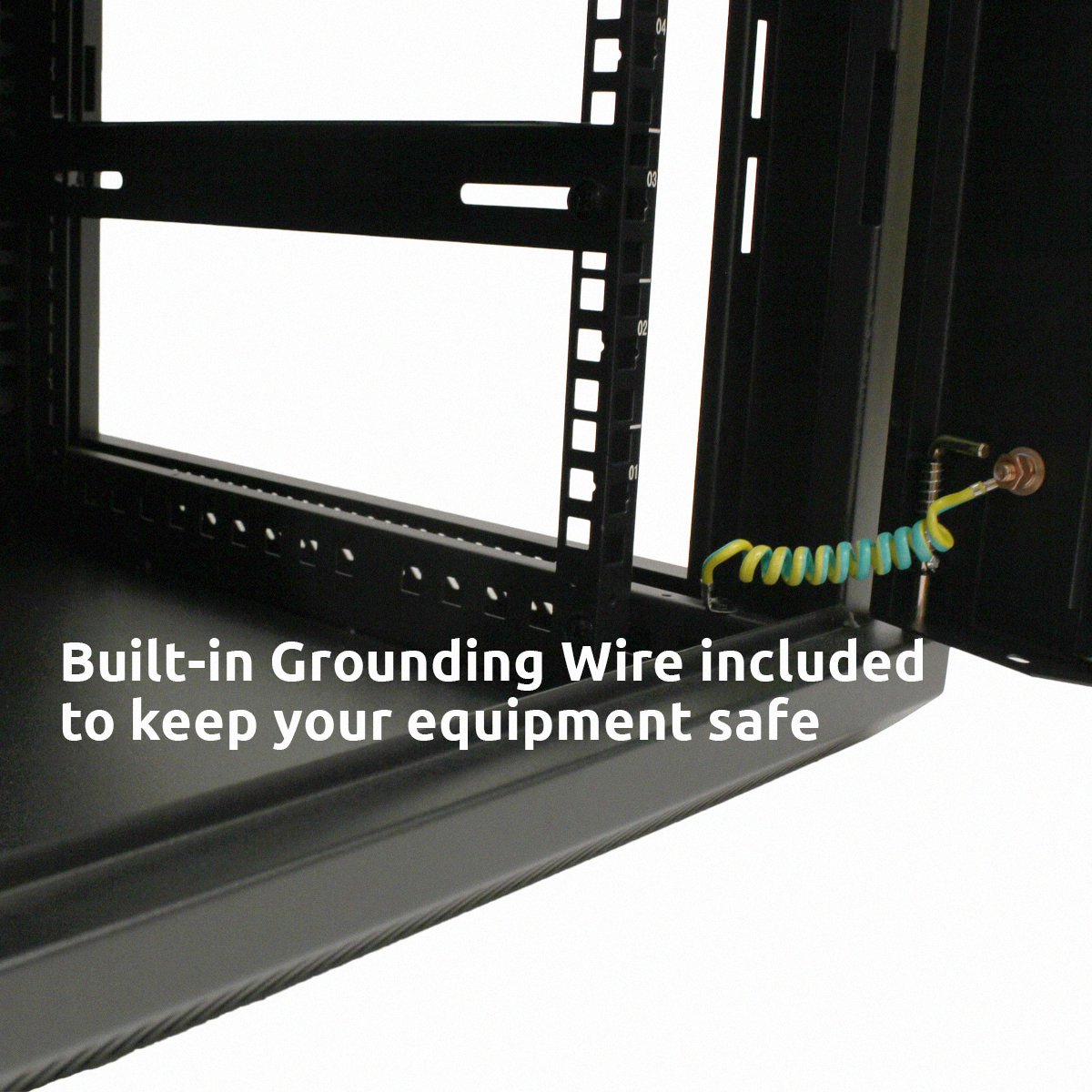 NavePoint 6U Wall Mount Double Section Hinged Swing Out Server Network Rack Cabinet Lock