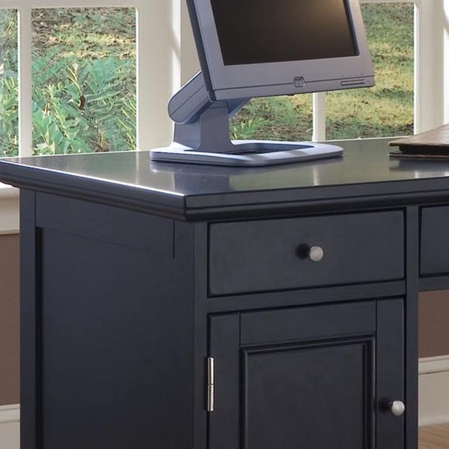 Homestyles Bedford Black Pedestal Desk