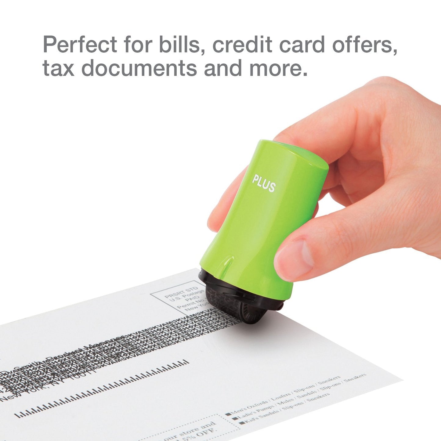 Guard Your ID Security Roller Set for Identity Theft Protection Advanced 2.0 Stamping and Redacting (Regular 3-Pack, Green)