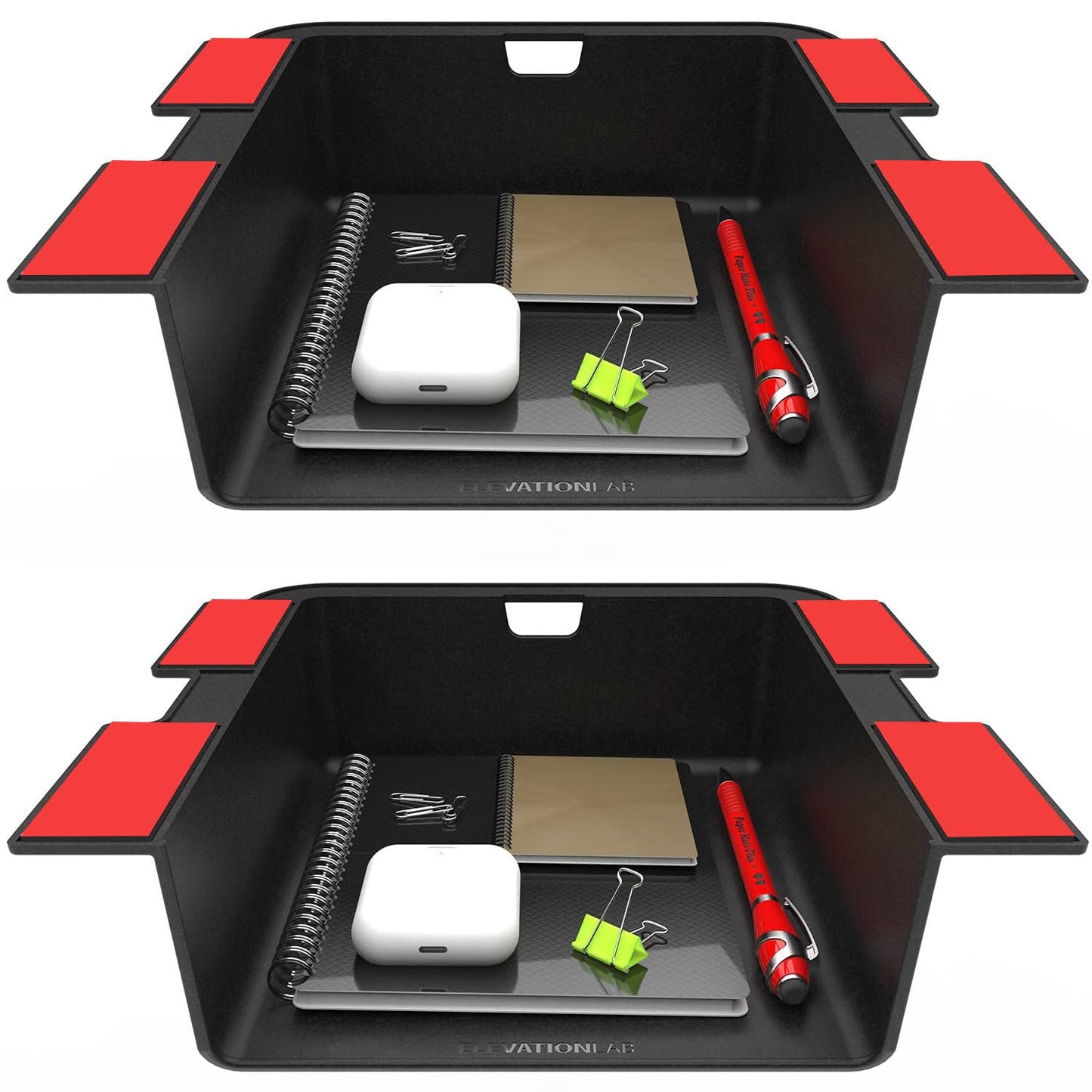 Elevation Lab Elevation Shelf (2 Pack) - The Original Under Desk Storage Shelf/ Organizer | for Adjustable Stand Up Desks, Workstations, Gaming, Desk Accessories