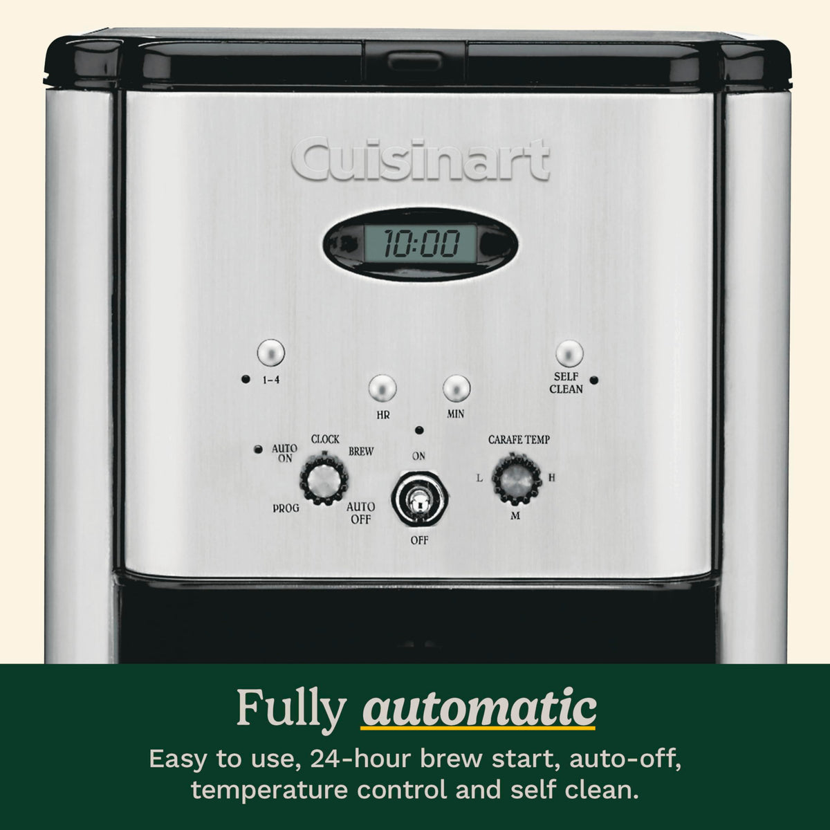 Cuisinart 12 Cup Brew Central Maker Coffee Maker, Black Stainless Steel, DCC-1200BKSNAS
